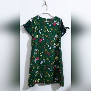 Elegant Floral Green Dress for Women
